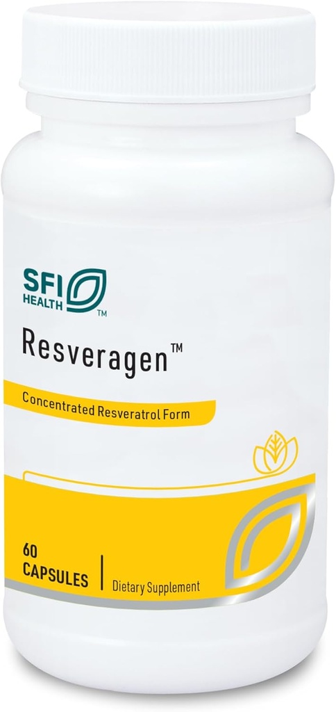 Klaire Labs SFI Health Resveragen - 250 Milligrams Trans Resveratrol from 500 Milligrams Japanese Knotweed (60 Capsules)