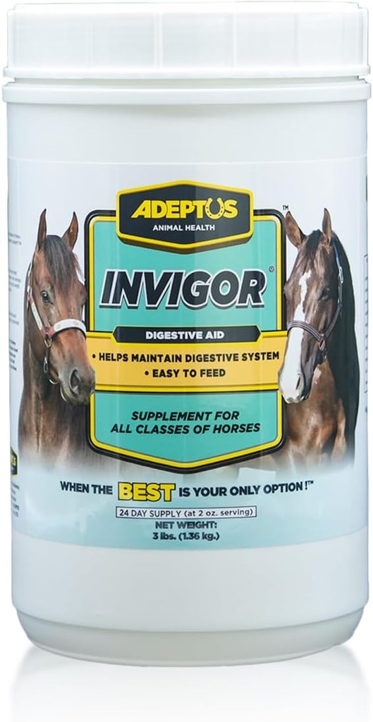 Adeptusの栄養のInvigorのEquineの消化器サポート補足、水分解されたイーストが付いている毎日のPrebioticイースト方式、馬のすべてのクラスのための低砂糖の供給のトッパー、3つのLbs