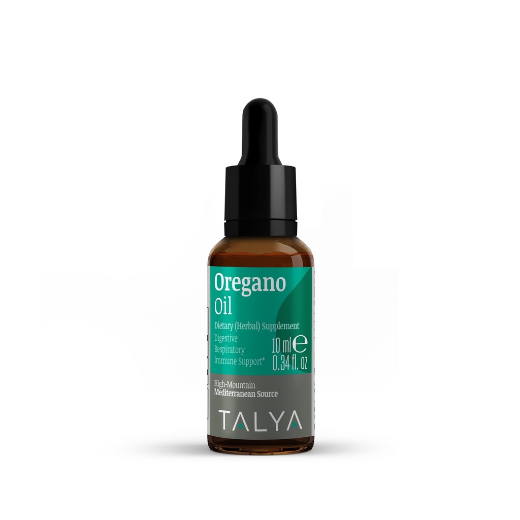 タルヤオレガノオイル 0.34 fl.oz | オレガノ液の油 | 免疫サポート, ハイカルバクロール, 消化の健康 | GMO非 | ヴィーガン | 地中海オレガノ