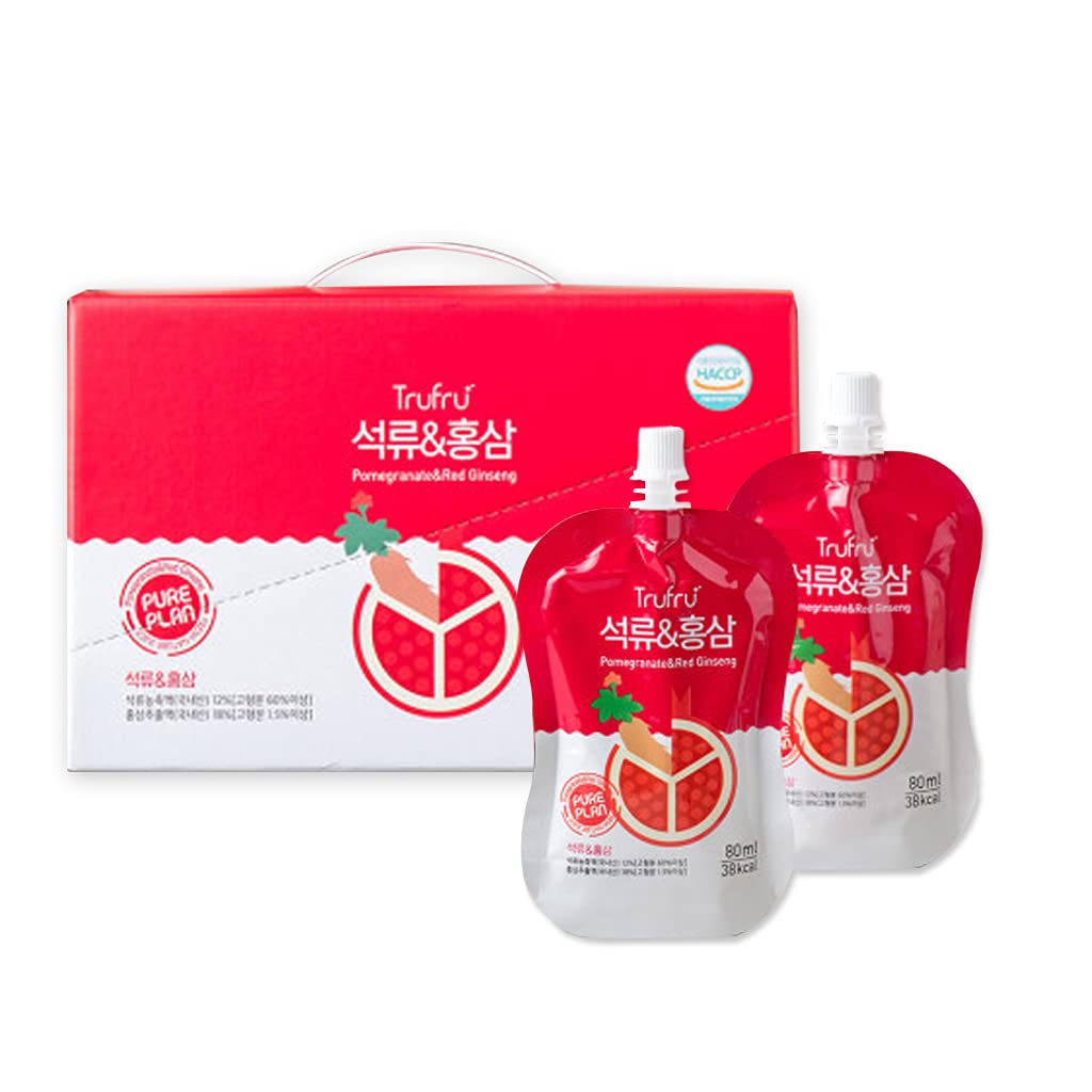 PURE PLAN Pomegranate及び赤いジンセン ジュース80mlx15韓国の美の農産物は、血循環を改善します
