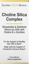 California Gold Nutrition Choline Silica Complex, Bioavailable & Stabilized Silicon with Choline & L-Carnitine, 2 fl oz (59 ml)