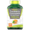 黒胡椒のタンビタミンのターメリッククルクミンカプセル | 1500 MG - 270 カプセル | バルクサイズ - 3 ヶ月供給! | 黒胡椒のゴールデンターメリッククルクミンサプリメント | 非GMO | 米国で生産