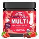 Llama Naturals Kids Multivitamin Gummies, ビーガン, ビタミンDと有機性, C&K, Toddler実質のフルーツのおいしいビタミン, 咀嚼可能なサプリメント, 全食品マルチビタミン, 砂糖キャンジなし, いちご, 90 Ct