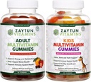 Halal Kids and Adult Multivitamin Gummies, Complete Daily Nutritional Support for Family, Vegetarian, Supports Energy and Healthy Growth, Made in USA - Halal Vitamins