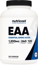 Nutricost EAAカプセル1200mg、240カプセル - エッセンシャルアミノ酸、120サービング - Non-GMO、グルテンフリー&ビーガン