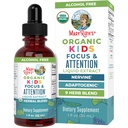 MaryRuth Organicsは、記憶と焦点のためのブレインサプリメントをキッズ, Ginkgo BilobaとUSDAオーガニックドロップ, Rhodiola Root & Licorice Root, 焦点 & 注意, カルム, ビーガン, 非GMO, グルテンフリー, 30 サービング