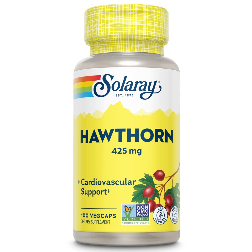 SOLARAY ホーソーンベリー 425mg | 100 VegCaps