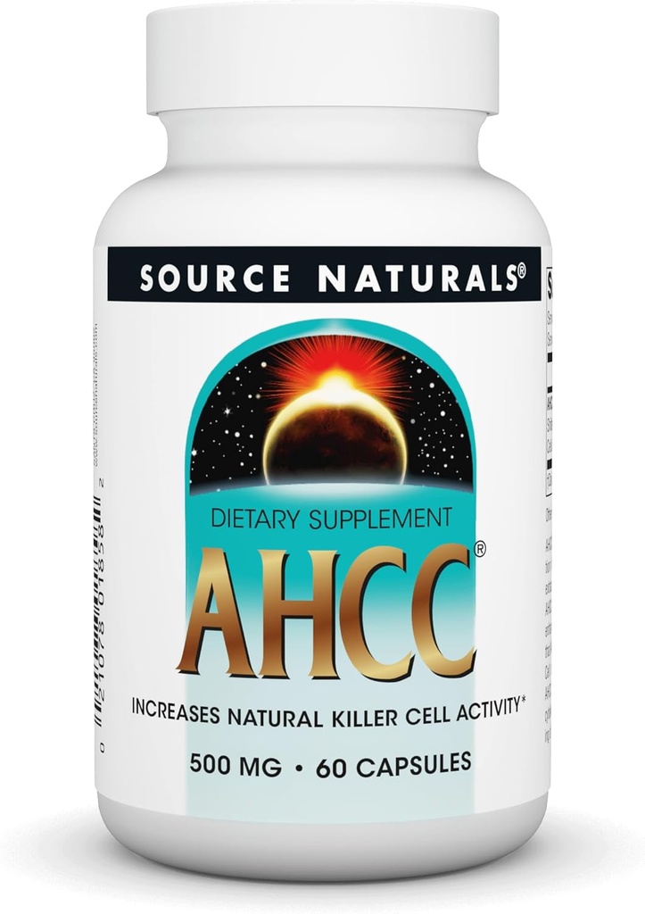源のNaturals AHCCは自然なキラーの細胞活動を高めます* 500mg - 60のカプセル