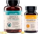 NatureWise 600mg EPA、400mg DHA、及びビタミンE及びビタミンD3 5000iu (125のmcg)の健康な筋肉機能および免疫サポートとの高い頻度1000mg Omega 3