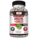 カヤナチュラルズレッドパナックスGinseng + Ginkgo Biloba - 向知性脳サプリメント - 認知と集中サポート - 脳ブースター、フォーカス、およびメモリサプリメント - 180カプセル