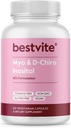 BESTVITE Myo & D-Chiro Inositol (120 Vegetarian Capsules) - 40:1 Ratio - No Stearates - Vegan - Non GMO - Gluten Free