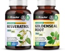BIO KRAUTER レスベラトロール 100 カプセル & ゴールデンシール 100 カプセル