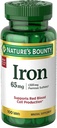 Nature's Bounty I.Ron 65mg、325 mgの鉄硫酸塩 - 細胞エネルギーサポート - 65mg - 100錠。