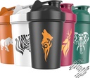 JEELA SPORTS 5 タンパク質ミックス用パックプロテインシェーカーボトル -20 OZ - ディッシュウォッシャー プロテインシェーク用セーフシェーカーカップ - シェイクスプロテインシェーカーボトル用シェーカーカップ