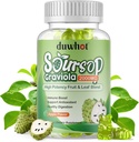 Soursop Gummies 2000MG, Soursop Leaf & Fruit Extract for Adults, Soursop Fruits w/Vitaminc C for Immune Support, Antioxidant and Digestive Aid, Vegan, 60 Counts