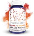 ノトropics デポックインとL-テアニンカプセル | 60 丸薬 | 100 mg のカフェインと 200 mg の L-テアニン | 天然サプリメント | エネルギーブースター | メンタルフォーカス + 警戒 | コーヒー代替