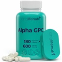 アルファGPCのコリンの補足600mg - 180のベジタリアンのカプセル、毎日エネルギーのための高い純度のNootropic、3か月の供給、認知及び精神のAcetylcholineの源、米国でなされるGMPは証明しました