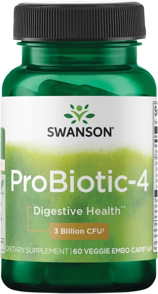 Swanson Probiotic-4 3の鋼片Cfu 60のベジーカプセル