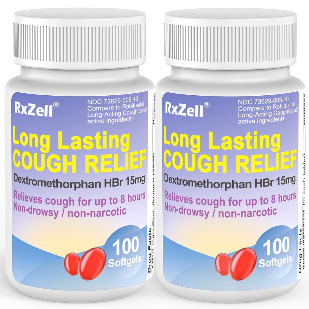 大人の咳の救助、Dextromethorphan HBr 15mg (200 Softgels)、8時間の長続きがする、非眠気、咳/気管支抑制剤