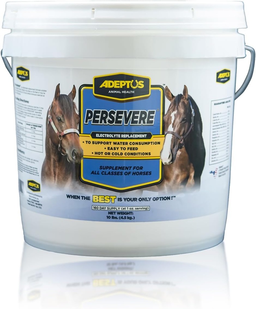 馬のすべてのクラスのためのAdeptusの栄養のPersevereの電解物の補足、サポート水和、汗の取り替えのためのバランスの取れた方式、Prebioticイースト基盤、容易な供給された粉、10のLbs