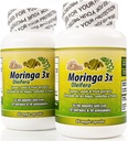 Moringa en Capsulas naturales. Set de 2 frascos. Triple accion, extraida de la planta, fruta y semillas.Alto contenido de proteinas, vitaminas y minerales