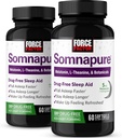 FORCE FACTOR Somnapure Softgels 2-Pack Sleep Aid to Fall Asleep Faster, Stay Asleep Longer, Wake Upは、Melatonin、Ashwagandha、Valeian Root、120 Softgelsと大人のための睡眠補助金をリフレッシュ