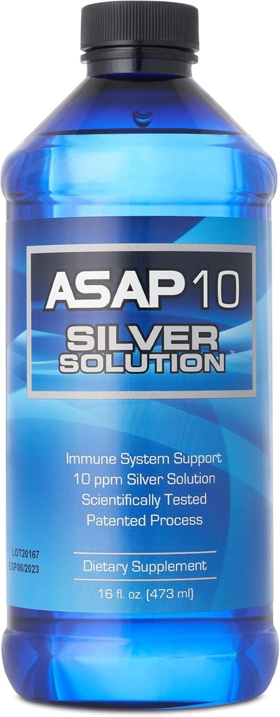 アメリカンバイオテクノロジーラボ - ASAP 10シルバーソリューション - 免疫システムサポート、10 ppmシルバーソリューションサプリメント - 16 fl。 oz。
