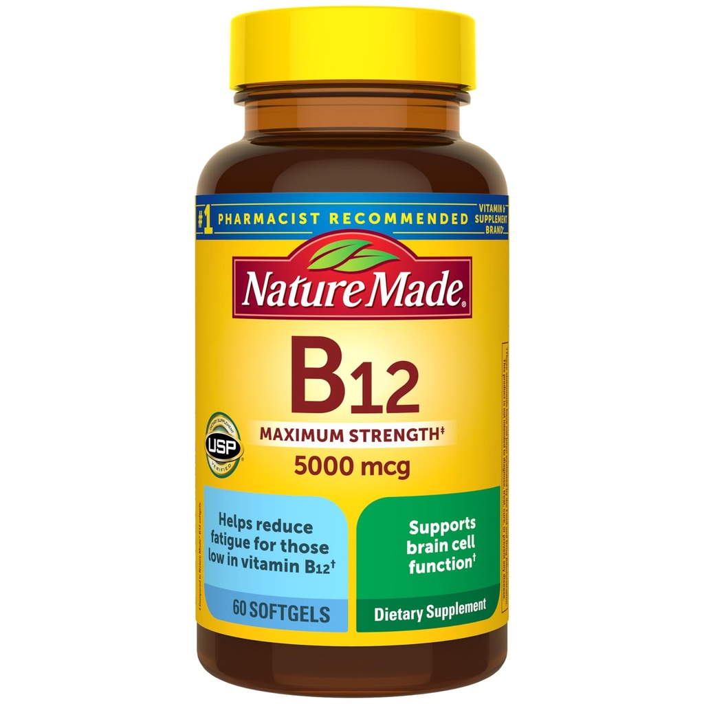 自然は最高の強さのビタミンB12 5000のmcg、エネルギー代謝サポート、60のSoftgels、60日の供給のための食事療法の補足をしました
