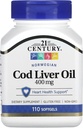 21st Century Norwegian Cod Liver Oil, 400 mg, 110 Softgels