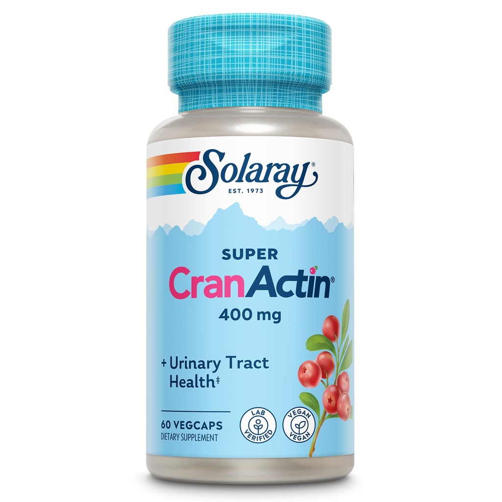 SOLARAY スーパークランベリーエキス 400mg | 健康的な尿路サポート | ビタミン追加 | 60 VegCaps