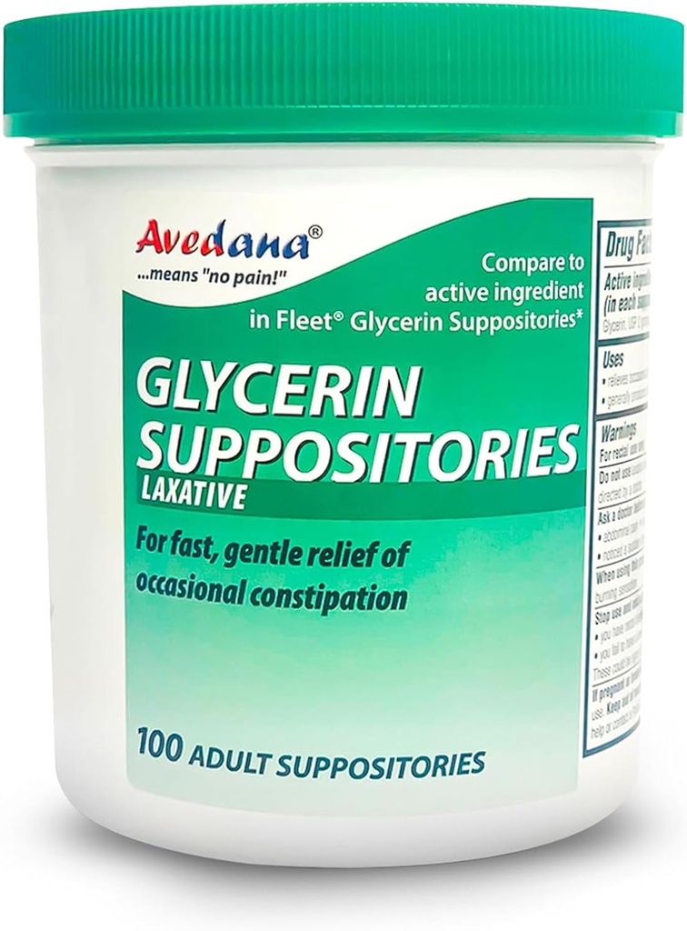 USP 2g Glycerin Laxatives Suppository - 男性と女性のための100の大人のサイズのLaxative Suppositories - 便秘のための高速で穏やかな救済の坐骨–快適な形の大人の坐骨