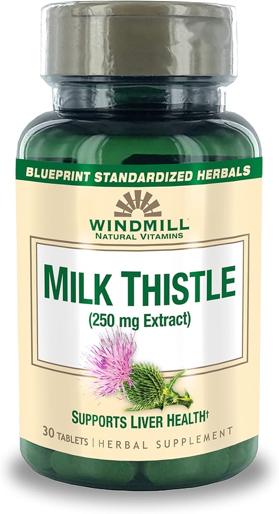 Windmill Milk Thistle 250 mg Tablets 30 Tablets