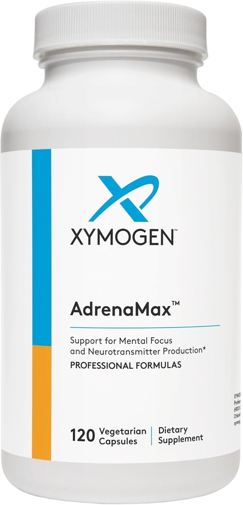 XYMOGEN AdrenaMax - L-Tyrosine + N-Acetyl-L-Cysteine NACの補足 - 気分、焦点、警戒およびNeurotransmitterの生産のためのサポート - ドパミン(120カプセル)の健康なレベルを維持するのに役立ちます