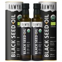 RAWYAの黒の種油 - 有機性冷間プレスニゲラサティバ - トルコの起源 - USDAオーガニック - 天然サプリメント - ブラックカミンシードオイル - 豊富な風味と高濃度 - 250mlガラスボトル - 2パック
