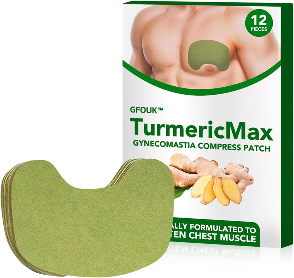 Gynecomastia Compressパッチ - 男性のためのジンジャークリーム, きつく締まり、自然な成分と胸の筋肉を彫刻 (1パック)