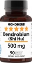 MONOHERB Dendrobium 500mg - 90ベジーカプセル - Shi Huサプリメント
