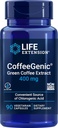 ライフエクステンションCoffeeGenic®グリーンコーヒーエキス、400mg、50%のクロロゲン酸、After-Meal Metabolismサポート、グルテンフリー、非GMO、ベジタリアン、90カプセルの標準化