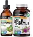 BIO KRAUTER Ashwagandha Tincture 4 Fl. Oz. & Milk Thistle 250カプセル