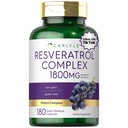 カルライルレスベラトロールサプリメント 1800mg | 180カプセル | ノンGMO&グルテンフリー | ポットコンプレックス