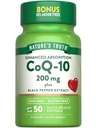 Nature's Truth CoQ10 200mg Softgels | 50 カウント | 吸収性サプリメントの強化 | プラスブラックペッパーエキス | 非GMO、グルテンフリー