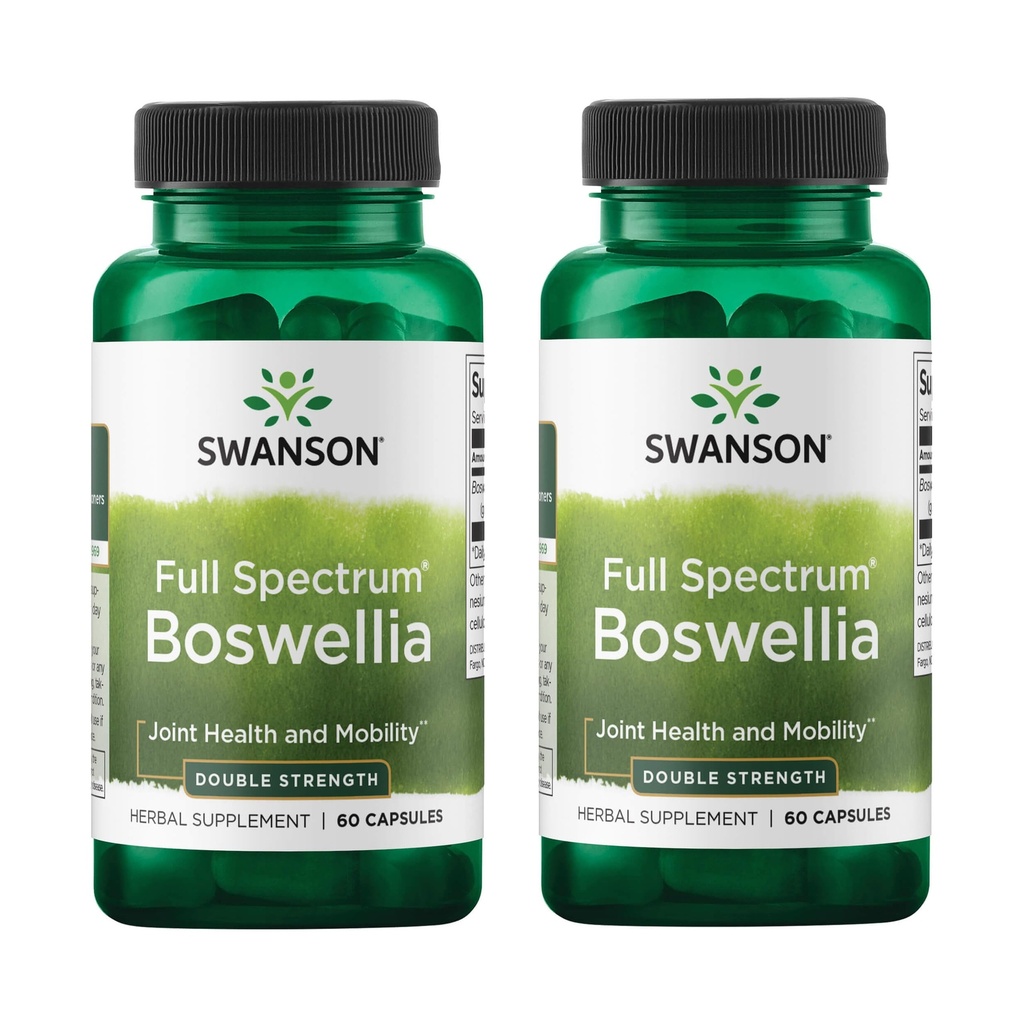 Swanson の二重強さのボスウェリア・ヘルバルの補足の共同サポート Ayurvedic ハーブの共同柔軟性及び移動性サポート マド w/Boswellia Serrata の樹脂(60 のカプセル、800mg 各) 2 のパック