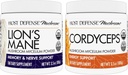 ライオンのマネの粉、3.5 oz 及び Cordyceps の粉、3.5 oz -サポート 脳の健康、記憶及び焦点-サポート免疫の健康及びエネルギー*