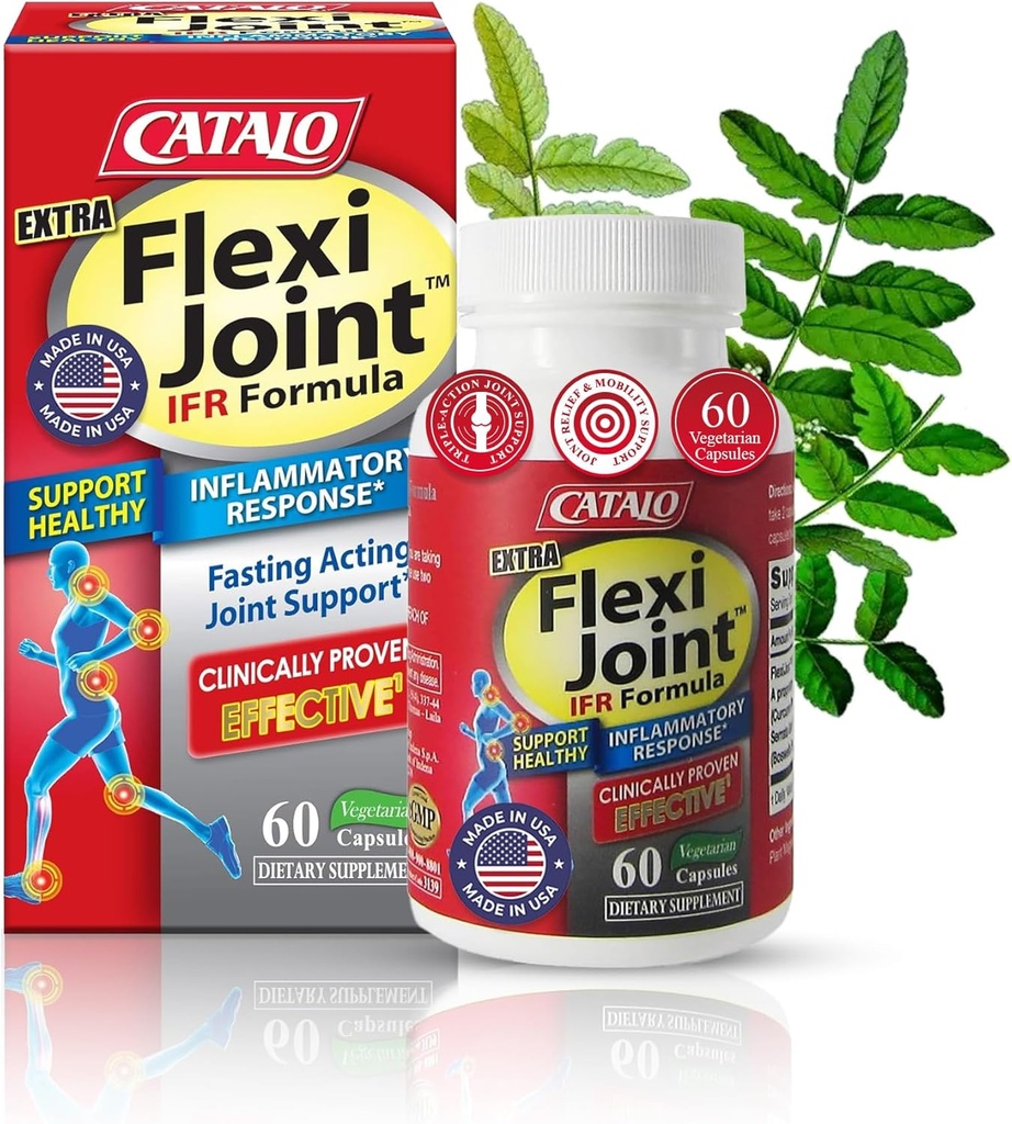 CATALO Extra FlexiJoint IFRフォーミュラ - Meriva Turmeric Phytosome、EressFlex、Casperome Boswellia - 60カプセル