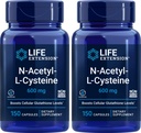 Life Extension N-Acetyl-L-Cysteine (NAC) 600mg, 150 Capsules (Pack of 2)