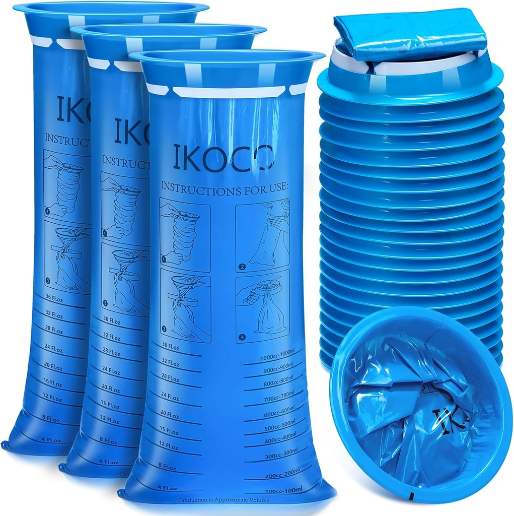 26 のパックの嘔吐袋使い捨て可能、IKOCO1000ml の漏出抵抗力があるエミシスは袋、旅行、吐き気および車のための動きのバーフのプカの病気袋を投げます