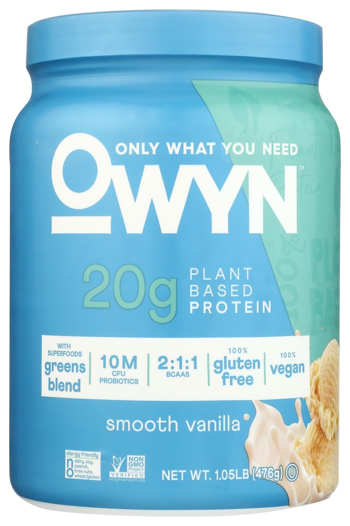 OWYN だけ植物ベースの蛋白質の粉、滑らかなバニラ、1.05 lbs を必要とするもの