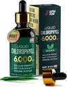 Chlorophyll Liquid Drops 6000 mg - Premium Liquid Chlorophyll Supplement - All-in-One Antioxidant for Immune Boost, Energy Increase, Digestion Support & Fast Detox - Non-GMO, Vegan