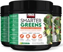FORCE FACTOR Smarter Greens Superfoods + Energy Powder to Boost Energy & Support Digestion, Gut Health, Bloating, Greens Powder with Digestive Enzymes, Probiotics & Prebiotics, Lemon Lime, 90 Servings