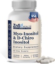 ZnS Myo-Inositol&D-Chiro Inositolサプリメント | ホルモンバランスと月経サイクルサポート | 40:1 理想の比率 | 卵巣健康と豊饒の援助 | 2050mg | 30日ビーガンカプセル