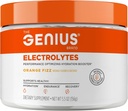 Genius Electrolytesパウダードリンクミックス、オレンジフィズ、30サービング - 天然水分補給ブースター&カリウム、マグネシウム&亜鉛 - 砂糖無料&人工甘味料や染料なし